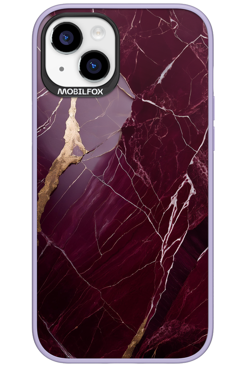 Burgundy Marble - Apple iPhone 15 Plus