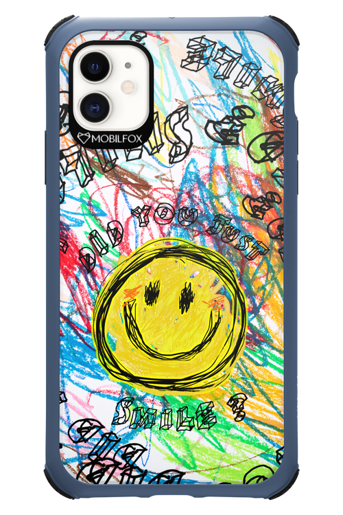 Crayon Smiley Colorful - Apple iPhone 11