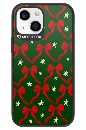 Bow & Stars (Green) - Apple iPhone 13 Mini