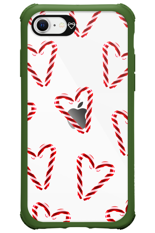 Candy Cane Hearts - Apple iPhone SE 2022