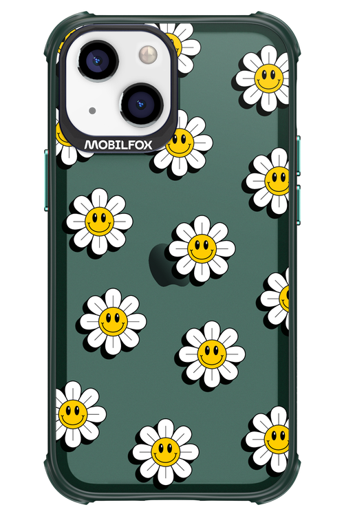 Smiley Flowers Transparent - Apple iPhone 13 Mini