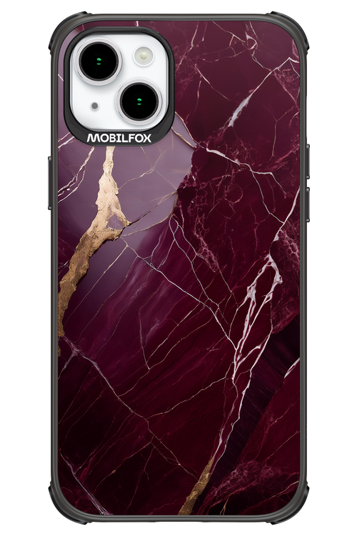 Burgundy Marble - Apple iPhone 15 Plus