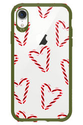 Candy Cane Hearts - Apple iPhone XR