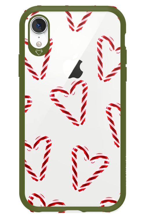 Candy Cane Hearts - Apple iPhone XR