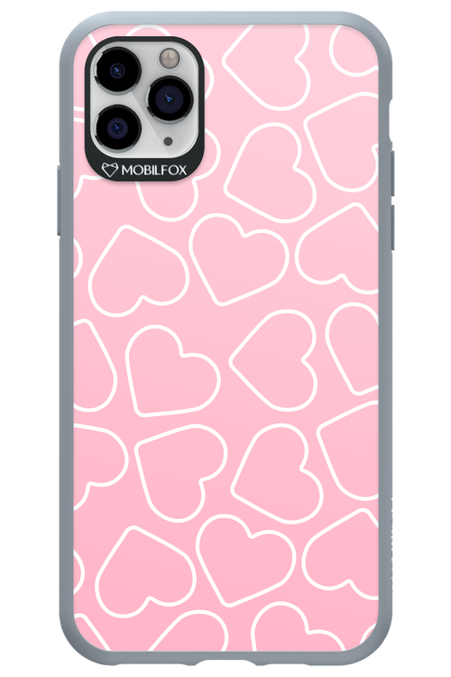 Line Heart Pink - Apple iPhone 11 Pro Max