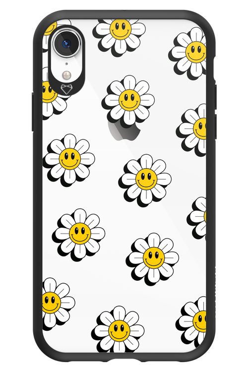 Smiley Flowers Transparent - Apple iPhone XR