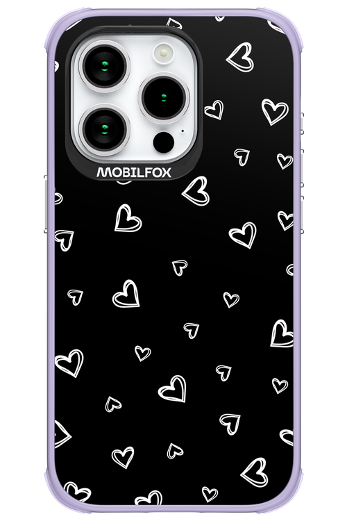 Monochrome Hearts 2.0 - Apple iPhone 15 Pro