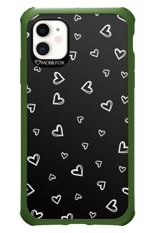 Monochrome Hearts 2.0 - Apple iPhone 11