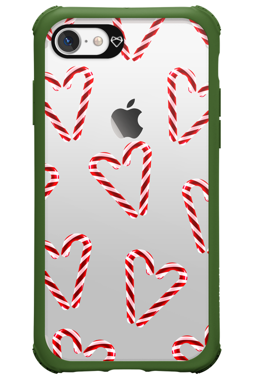 Candy Cane Hearts - Apple iPhone 7