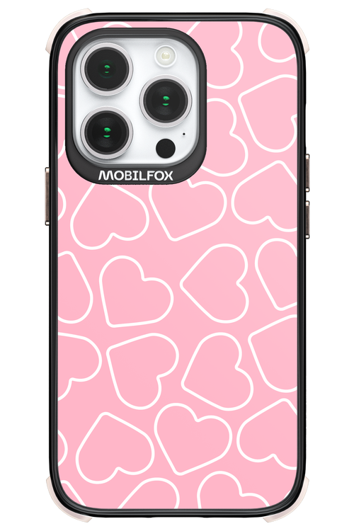 Line Heart Pink - Apple iPhone 14 Pro