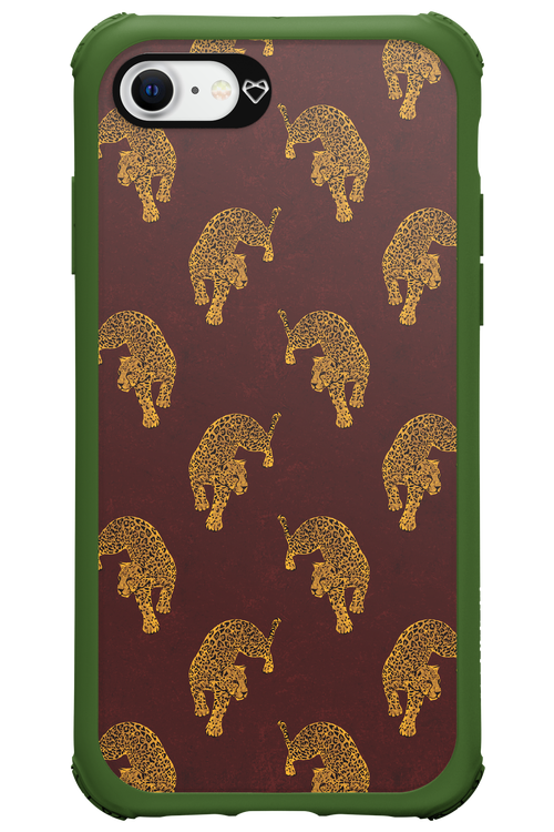 Burgundy Leopard Pattern - Apple iPhone SE 2020