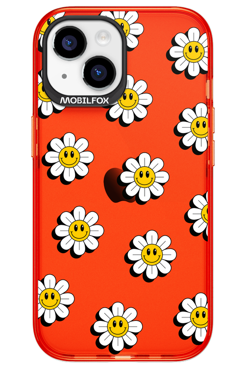 Smiley Flowers Transparent - Apple iPhone 15