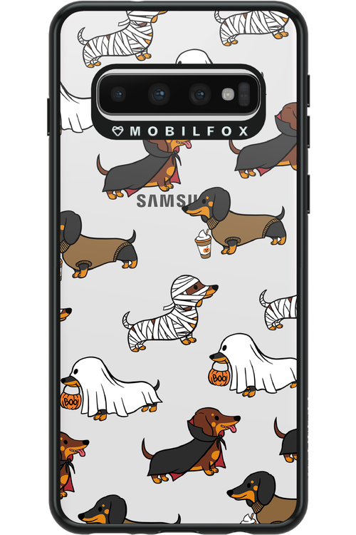 Scary Dachshund (Transparent) - Samsung Galaxy S10