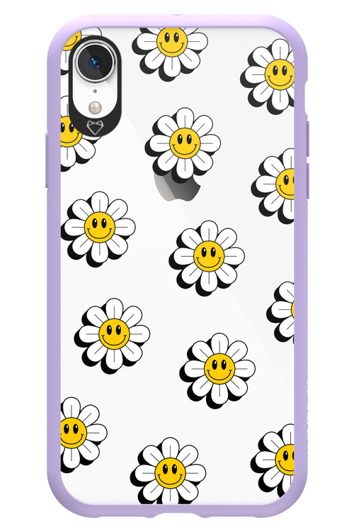 Smiley Flowers Transparent - Apple iPhone XR