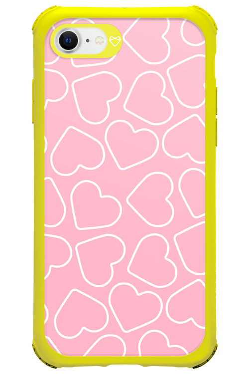 Line Heart Pink - Apple iPhone 7