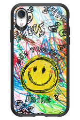 Crayon Smiley Colorful - Apple iPhone XR