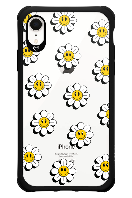 Smiley Flowers Transparent - Apple iPhone XR