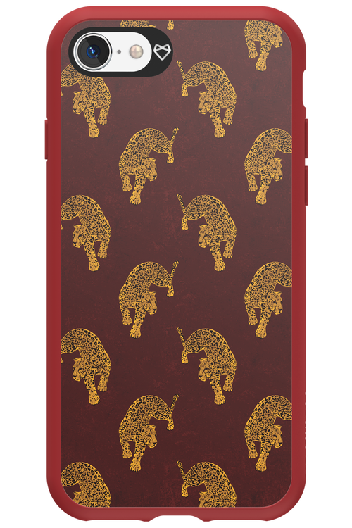 Burgundy Leopard Pattern - Apple iPhone SE 2020