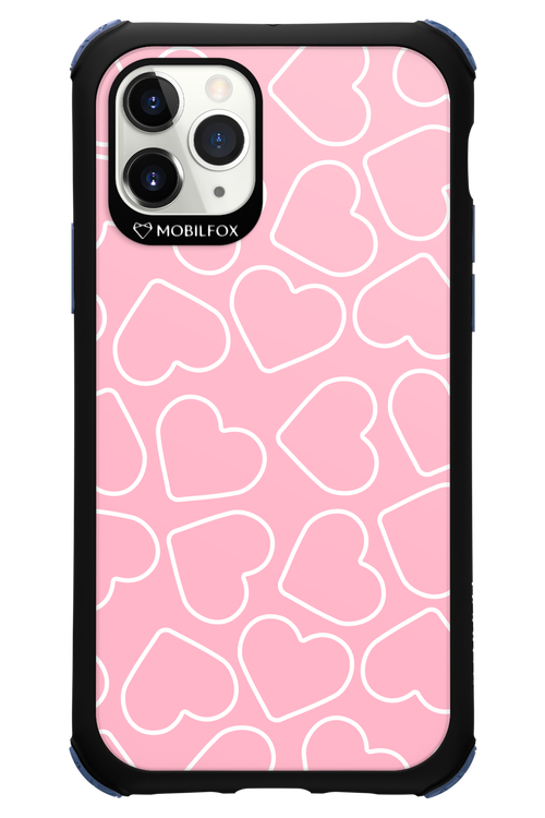 Line Heart Pink - Apple iPhone 11 Pro