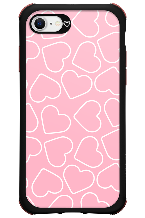 Line Heart Pink - Apple iPhone 7