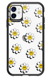 Smiley Flowers Transparent - Apple iPhone 11