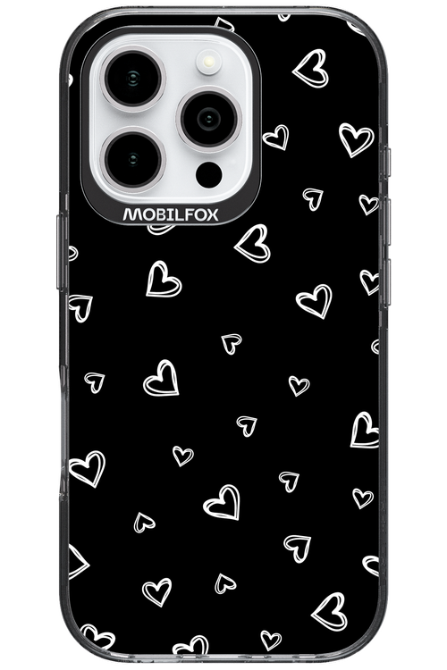 Monochrome Hearts 2.0 - Apple iPhone 16 Pro