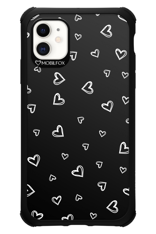 Monochrome Hearts 2.0 - Apple iPhone 11