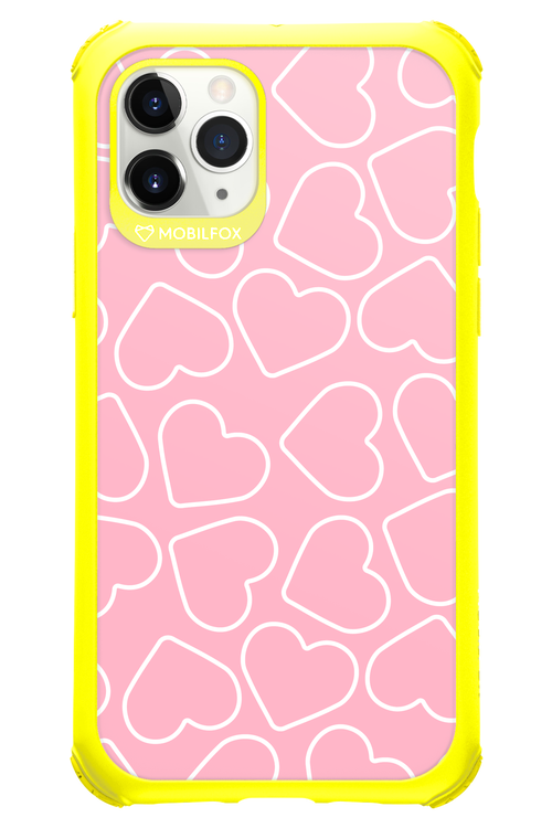 Line Heart Pink - Apple iPhone 11 Pro