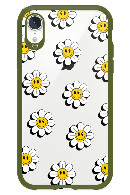 Smiley Flowers Transparent - Apple iPhone XR