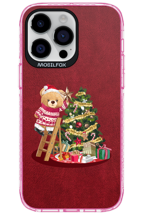 Christmas Bear (Burgundy) - Apple iPhone 14 Pro Max