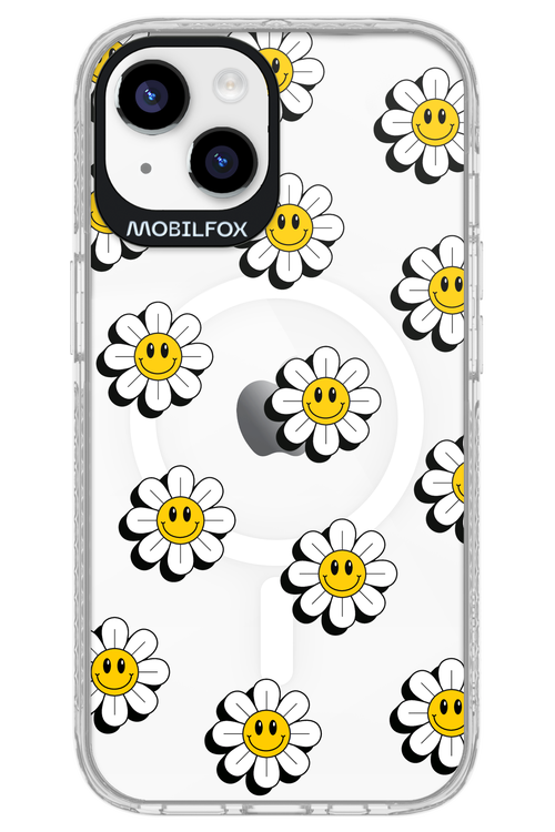 Smiley Flowers Transparent - Apple iPhone 14