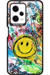 Crayon Smiley Colorful - Xiaomi Redmi Note 12 Pro 5G