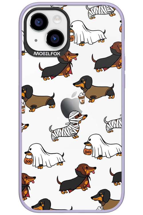 Scary Dachshund (Transparent) - Apple iPhone 15 Plus