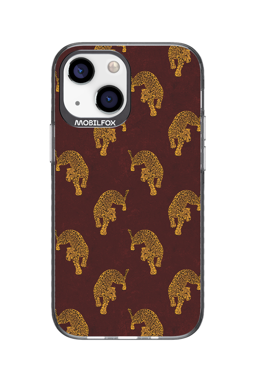 Burgundy Leopard Pattern - Apple iPhone 13 Mini