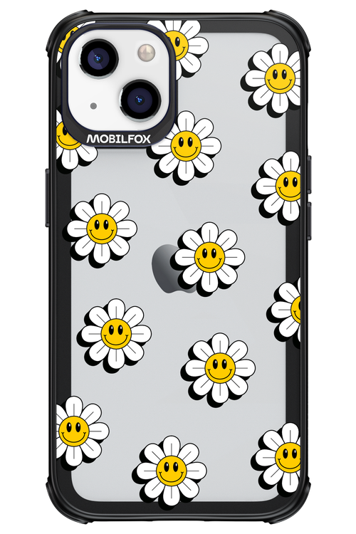 Smiley Flowers Transparent - Apple iPhone 13