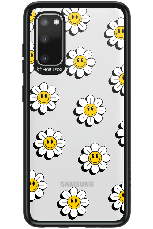 Smiley Flowers Transparent - Samsung Galaxy S20