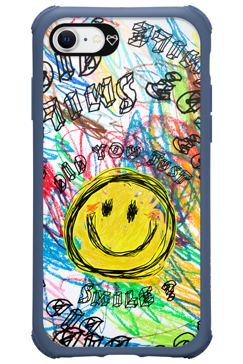 Crayon Smiley Colorful - Apple iPhone 8