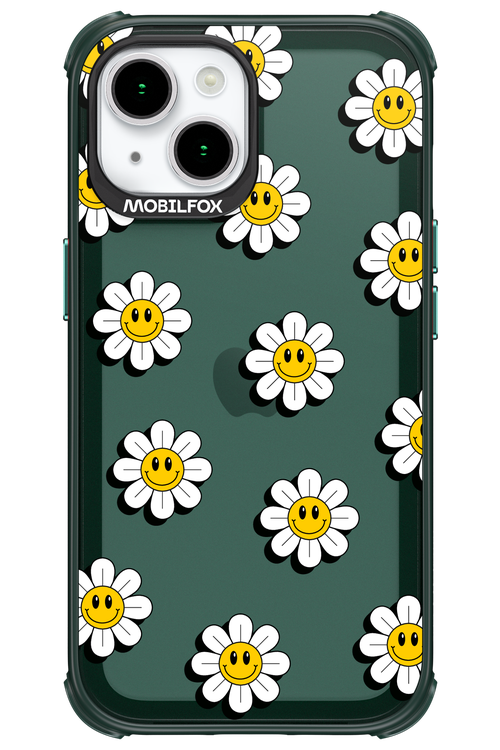 Smiley Flowers Transparent - Apple iPhone 15