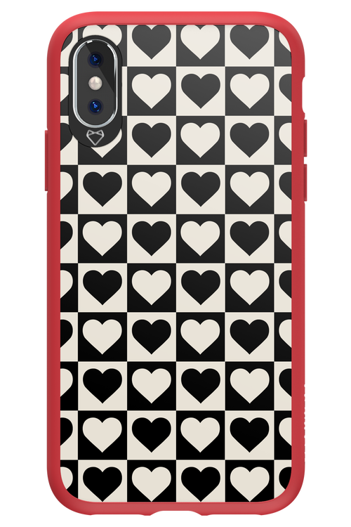 Checkered Heart - Apple iPhone X