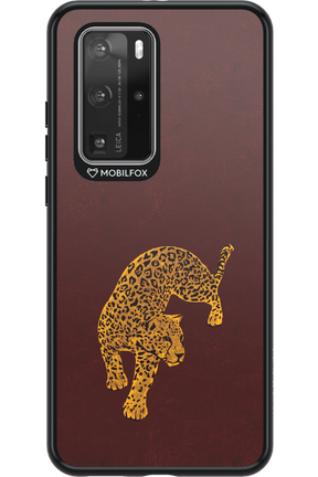 Burgundy Leopard - Huawei P40 Pro