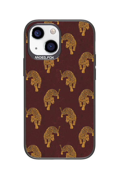 Burgundy Leopard Pattern - Apple iPhone 13 Mini