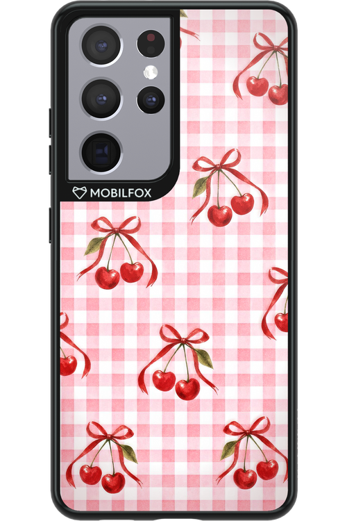 Pink Cherry Checked 2.0 - Samsung Galaxy S21 Ultra