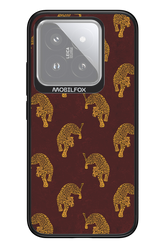 Burgundy Leopard Pattern - Xiaomi 14