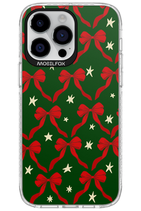 Bow & Stars (Green) - Apple iPhone 14 Pro Max