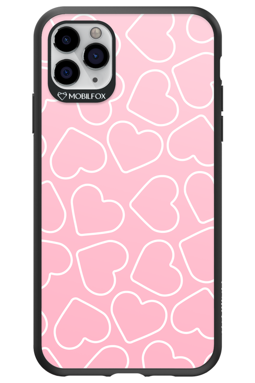 Line Heart Pink - Apple iPhone 11 Pro Max