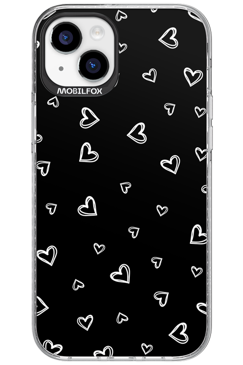 Monochrome Hearts 2.0 - Apple iPhone 15 Plus