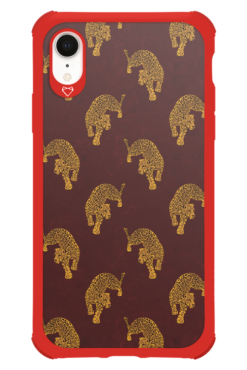 Burgundy Leopard Pattern - Apple iPhone XR