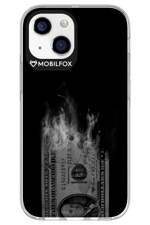 Money Burn B&W - Apple iPhone 13 Mini