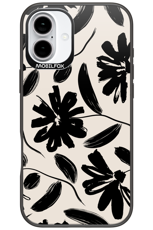 Monochrome Flowerss - Apple iPhone 16 Plus
