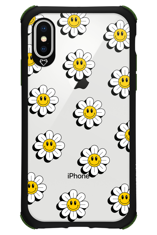 Smiley Flowers Transparent - Apple iPhone X